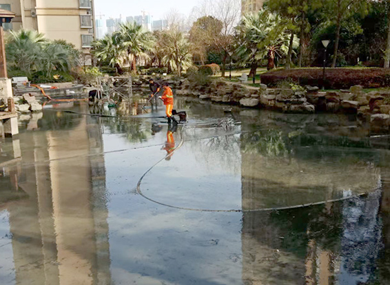 丰县景观池淤泥清理